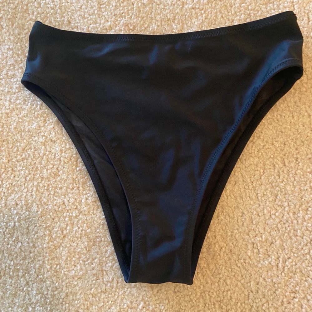 Relleciga High Cut High Waisted Bikini Bottom